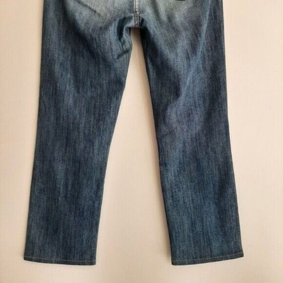 FIDELITY DENIM Taylor Straight Crop Jeans in Victorian Blue Sz 27 - Picture 7 of 10